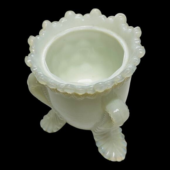 Forget Me Not Toothpick Holder Boyds Art Glass 2000 Silver White  - B1011 - Picture 2 of 16